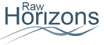 Logo of Raw Horizons, a company specializing in outdoor adventure and travel experiences.