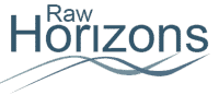 Logo of Raw Horizons, a company specializing in sustainable outdoor products and eco-friendly soluti.